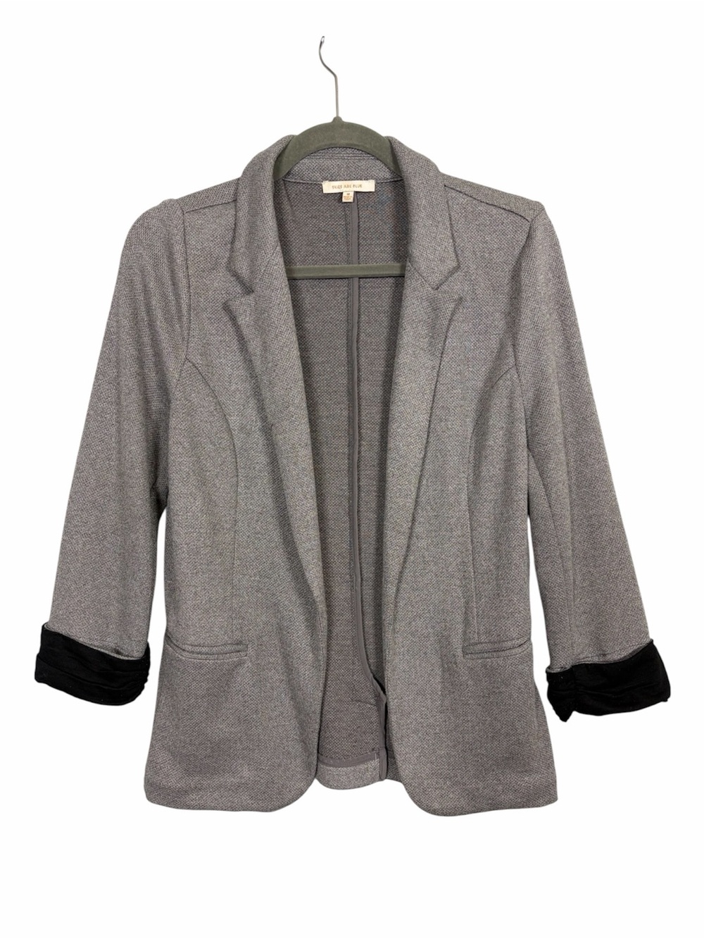 Skies Are Blue Gray Open Front Blazer Cardigan Size Medium